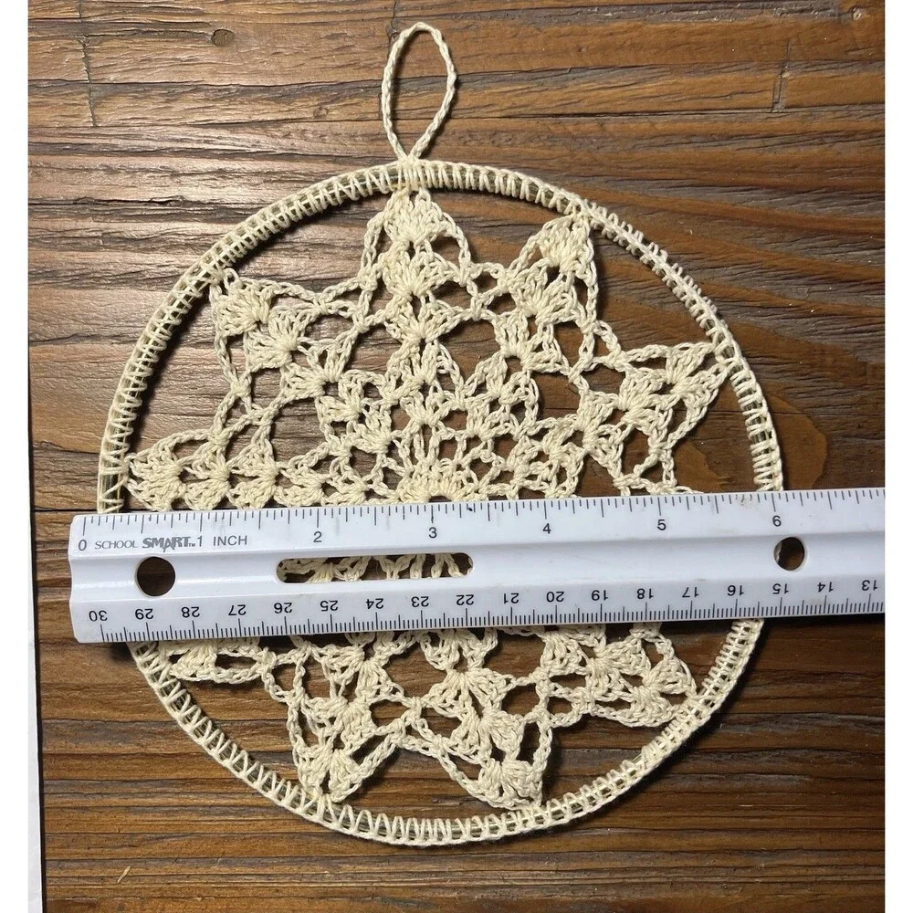 crocheted snowflakes Ornaments Pair